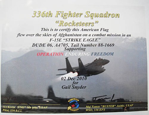 US Flag Operation Enduring Freedom